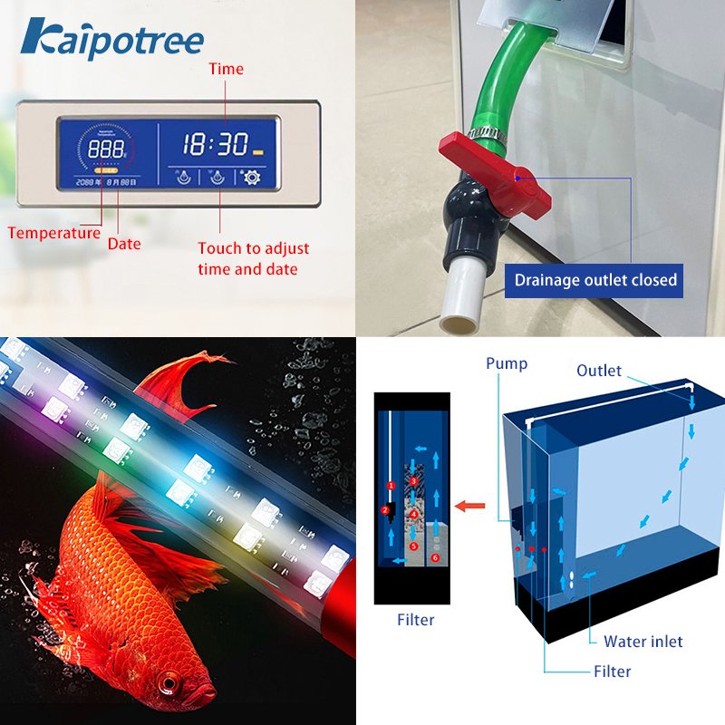 Aquarium Fish Tank White Aquariums & Accessories Acuario Bullet Screen Glass Ultra Clear Glass Fiberglass Fish Tank Two Piece