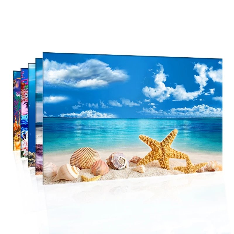 PVC Adhesive Undersea Backdrop Aquarium Corals Photography Background Fish Tank Poster