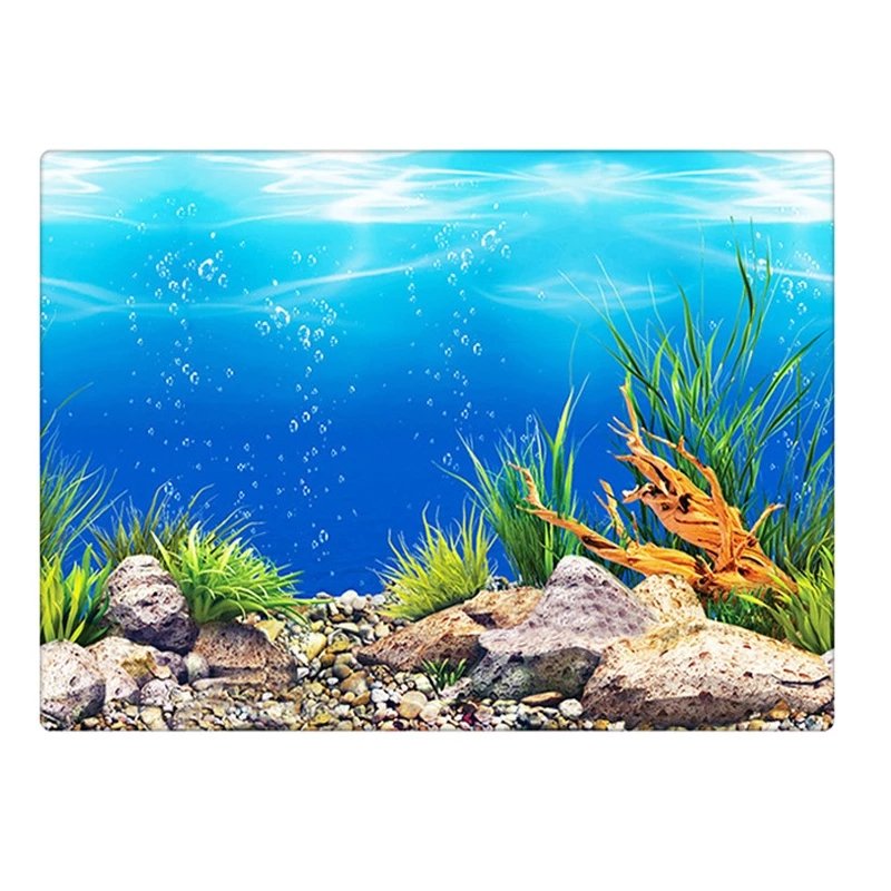 PVC Adhesive Undersea Backdrop Aquarium Corals Photography Background Fish Tank Poster
