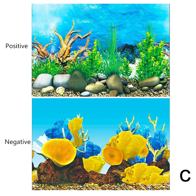 PVC Adhesive Undersea Backdrop Aquarium Corals Photography Background Fish Tank Poster