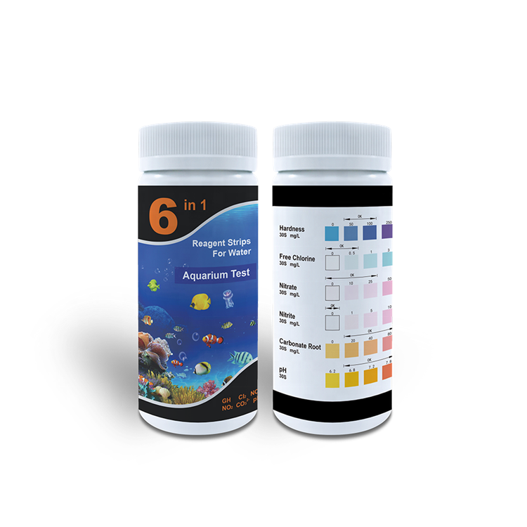 6 in 1 Water Test Kit for Aquariums Pond Water & Fish Tanks-Freshwater & Saltwater