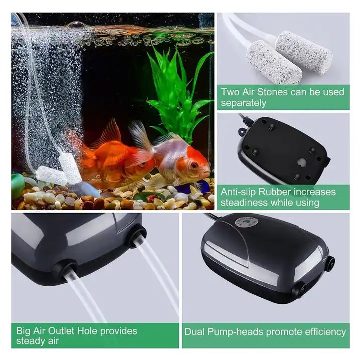 RS 220V Ultra Silent Aquarium Air Pump for Fish Tank Pump Nano Air Compressor RS-290