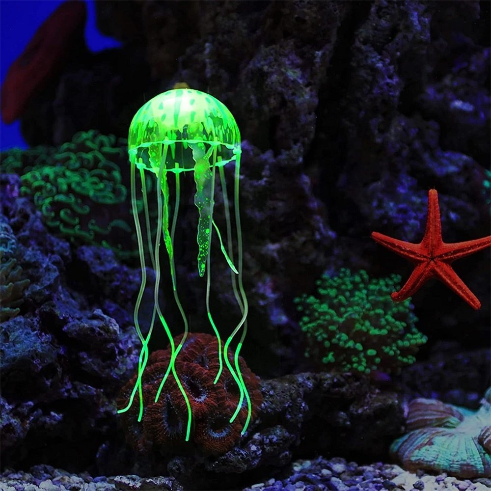 Artificial Swim Luminous Jellyfish Aquarium Accessories Decorations Scaleph Landscape Aquarium Fish Tank Accessories