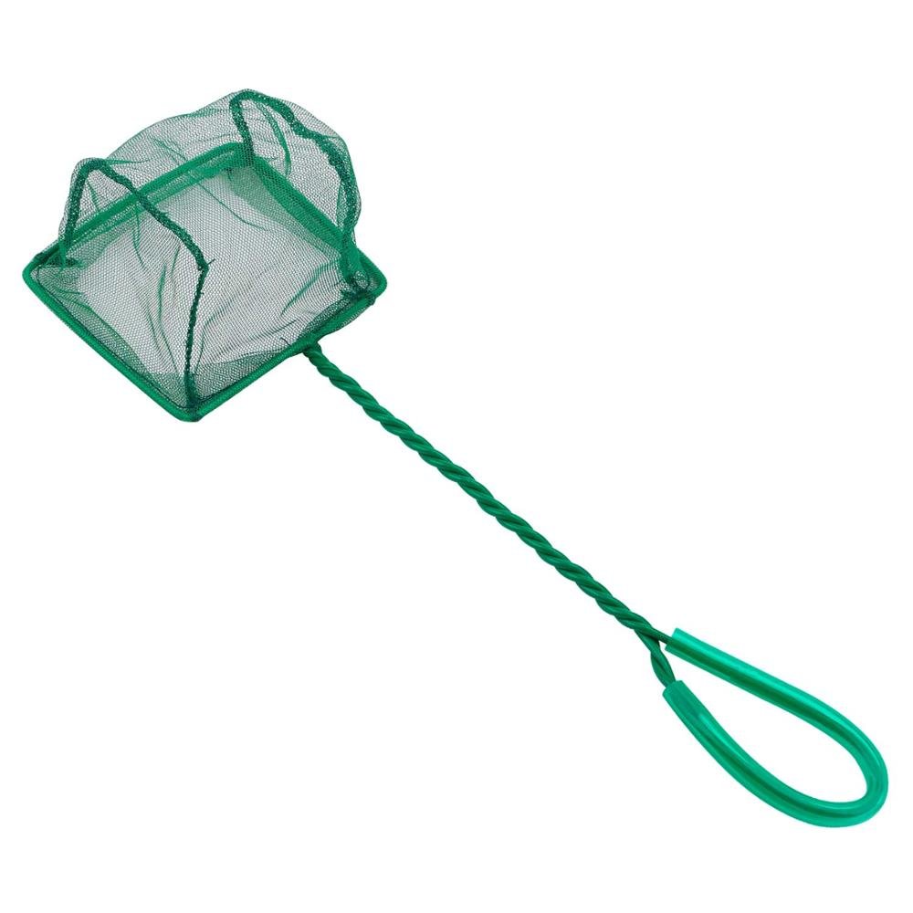 4 Inch Aquarium Net Fine Mesh Small Fish Catch Nets with Plastic Handle - Green