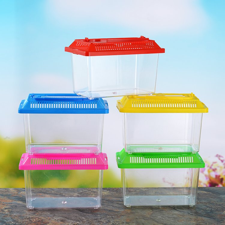 Ponz Series Luxury Plastic Fish Tank Custom Volume with Feeding Window Crystal PET Home for Turtles Water Usage