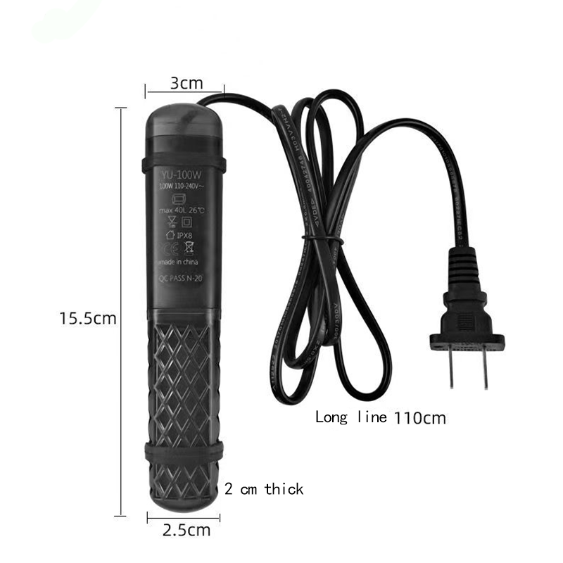 Mini30/50/75/100W Aquarium Heater FishTank Water automatic constant temperature mini heating rod turtle tank small aquarium