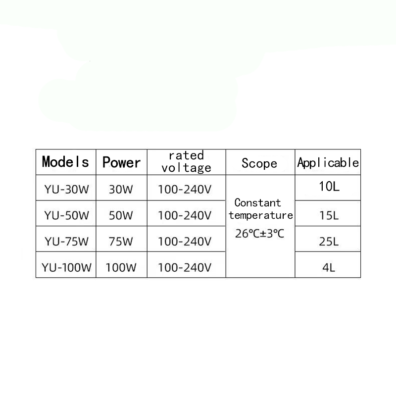 Mini30/50/75/100W Aquarium Heater FishTank Water automatic constant temperature mini heating rod turtle tank small aquarium