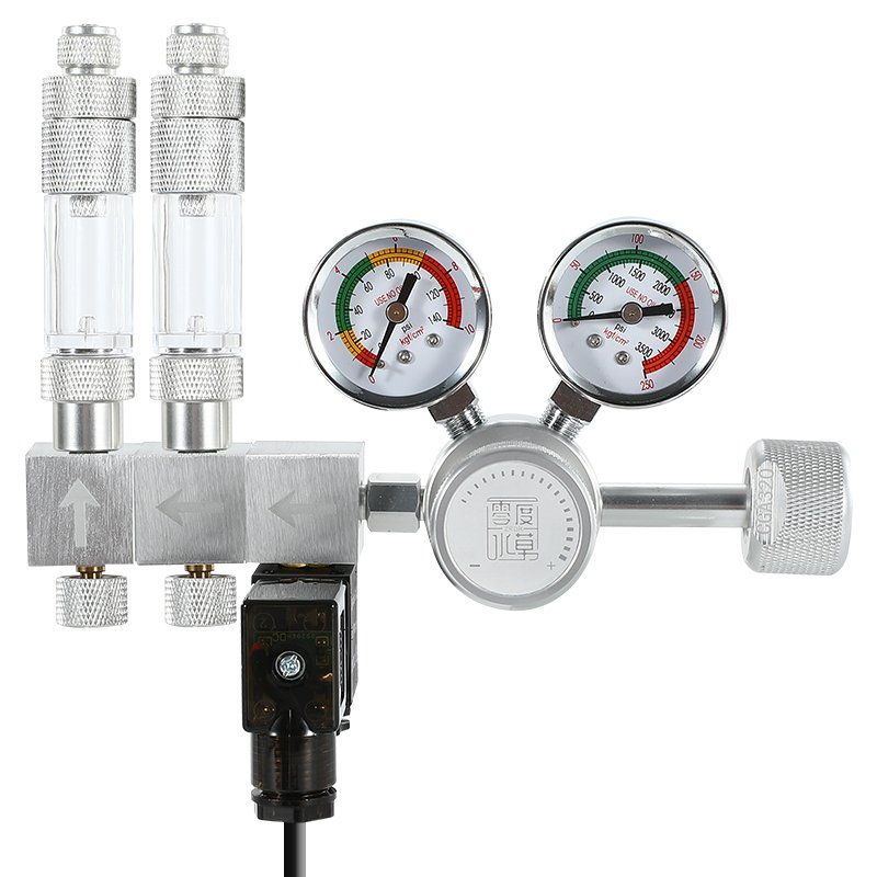 WYIN ZRDR K303C Aquarium Co2 Two-stage regulators Co2 Electromagnetic Large Double Meter Can Be Added To The Splitter