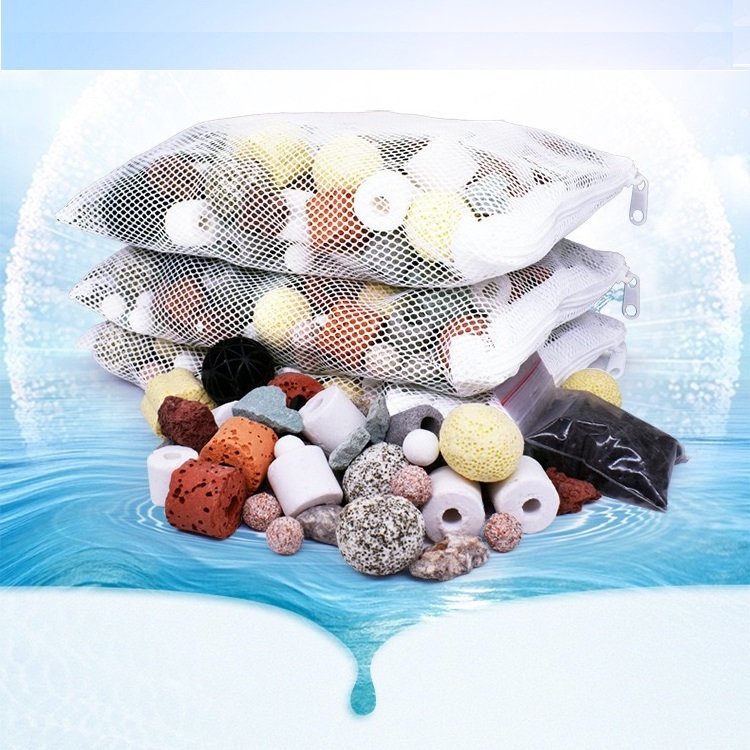 Bio Balls Ceramic Rings Set 12 in 1 Aquarium Filter Media Bacteria House for Fish Tank