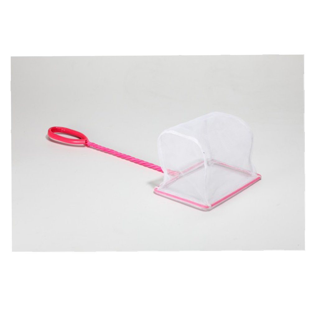 Wholesale aquarium three iron wires pink 3/4/5/6 inch fishnet for fish tank aquarium supplies