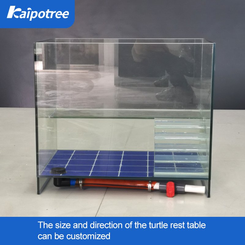custom Transparent Eco-friendly Reptile Terrarium fish tank aquarium with Basking Platform high clear glass Turtle Tank
