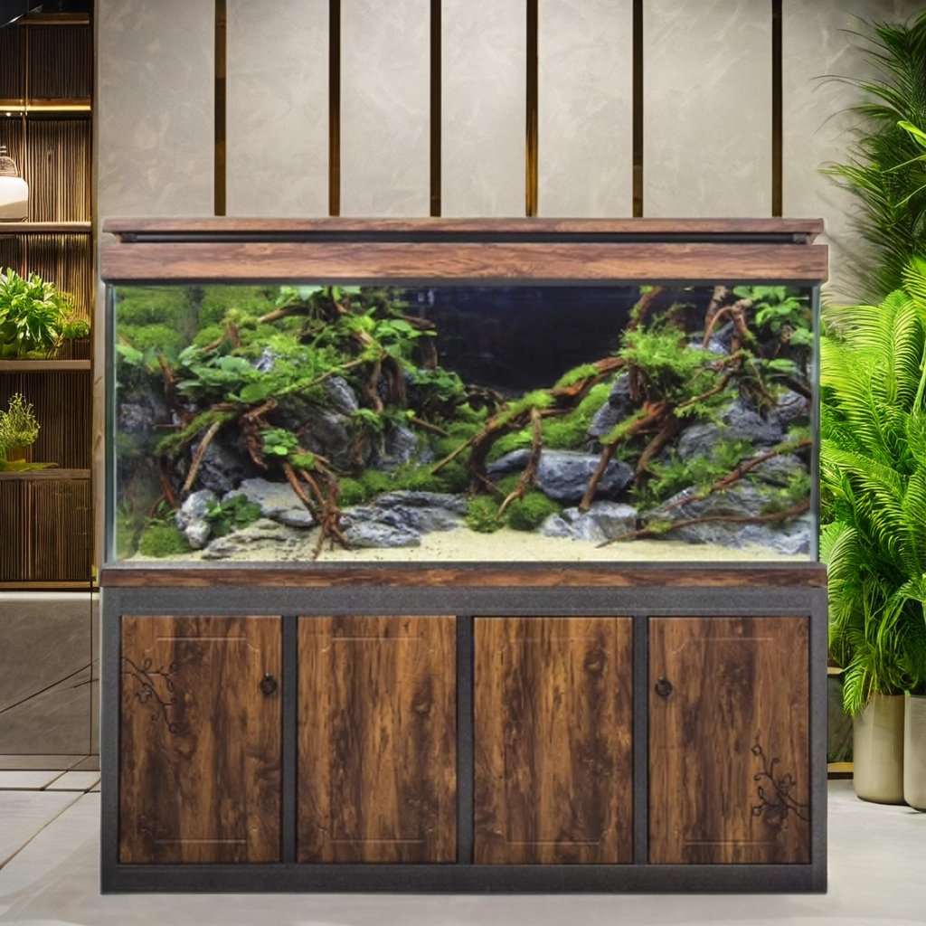 Chinese Supplier Arowana glass aquariums & tanks ultra clear large glass fish tank aquarium with cabinet