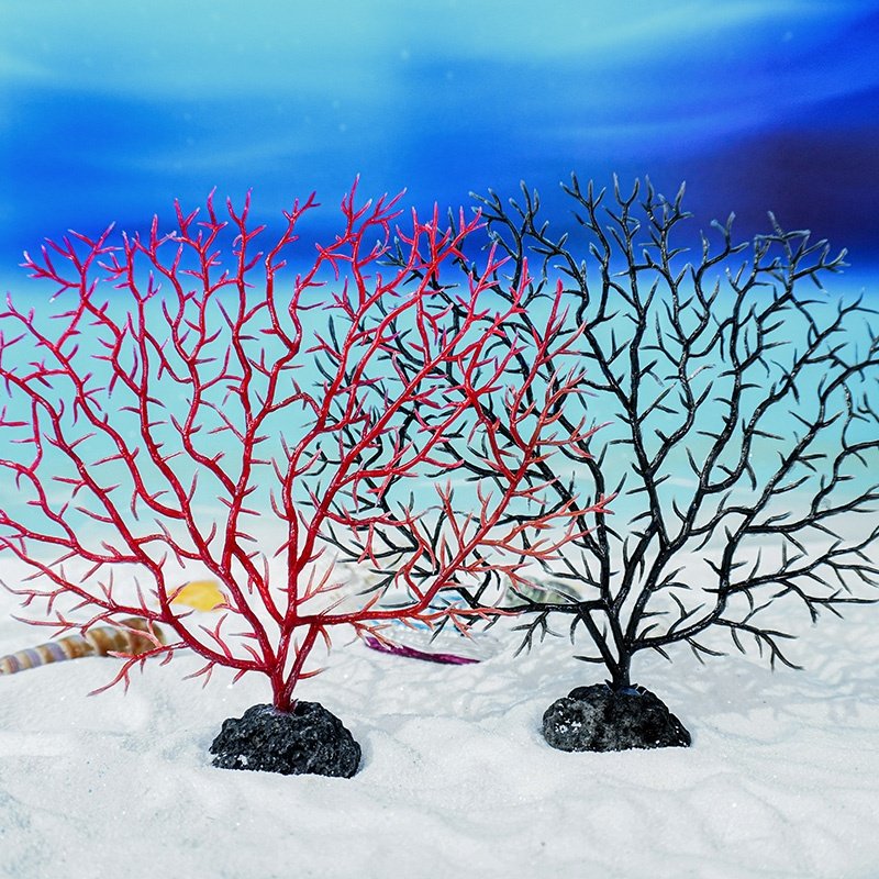 Wholesale landscape resin Coral sea grass plant aquarium fish tank decoration