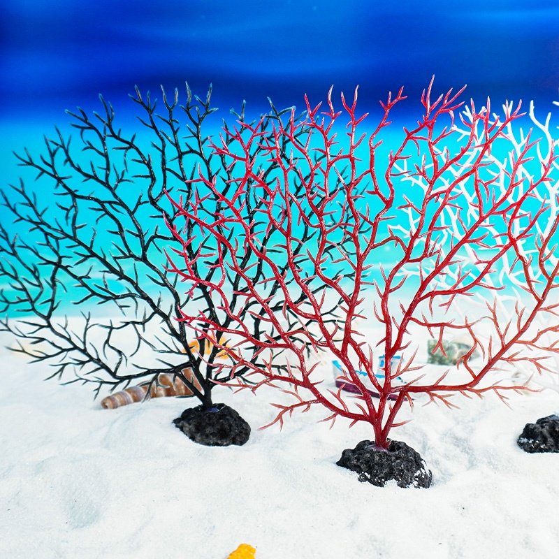 Wholesale landscape resin Coral sea grass plant aquarium fish tank decoration