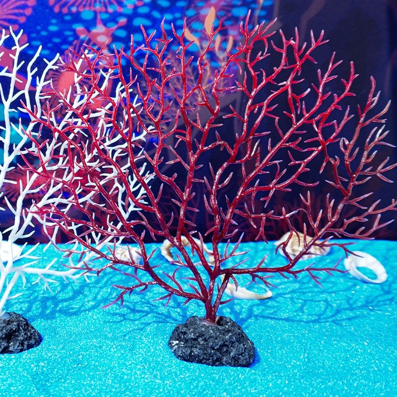 Wholesale landscape resin Coral sea grass plant aquarium fish tank decoration