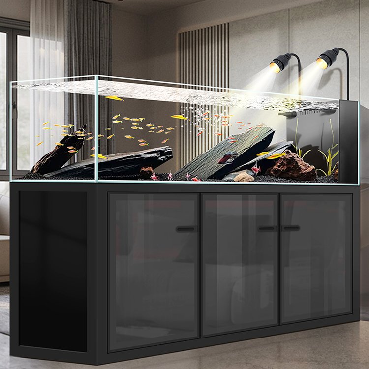 Factory price 240 gallons larger aquarium ultra white glass fish tank big ecological arowana tank