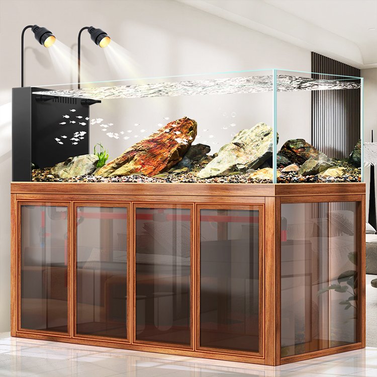 Factory price 240 gallons larger aquarium ultra white glass fish tank big ecological arowana tank