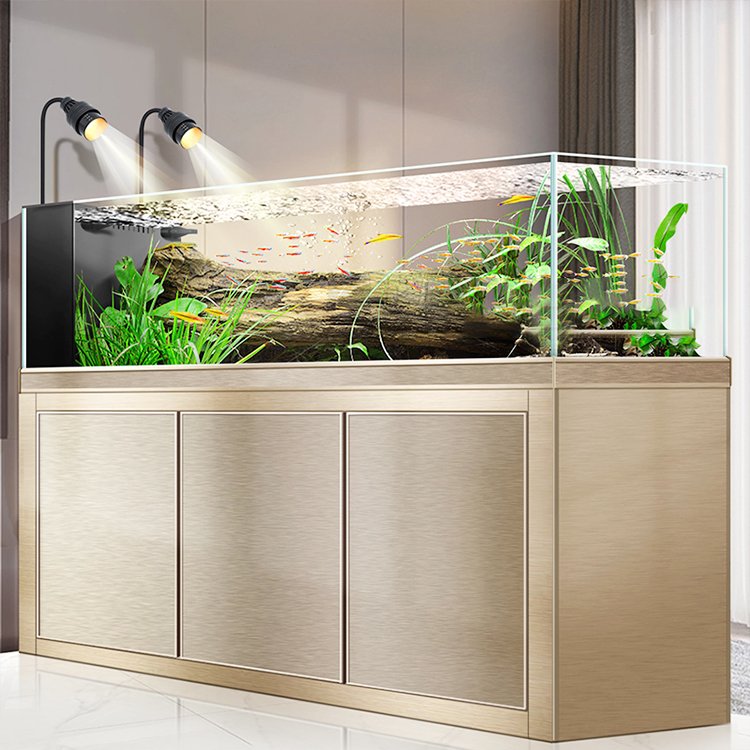 Factory price 240 gallons larger aquarium ultra white glass fish tank big ecological arowana tank