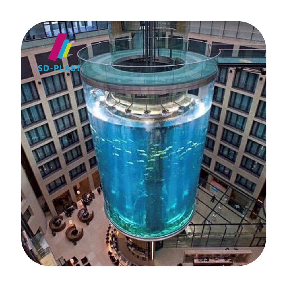 Custom large aquariums fish tanks glass transparent clear acrylic plastic aquarium sheets board for display