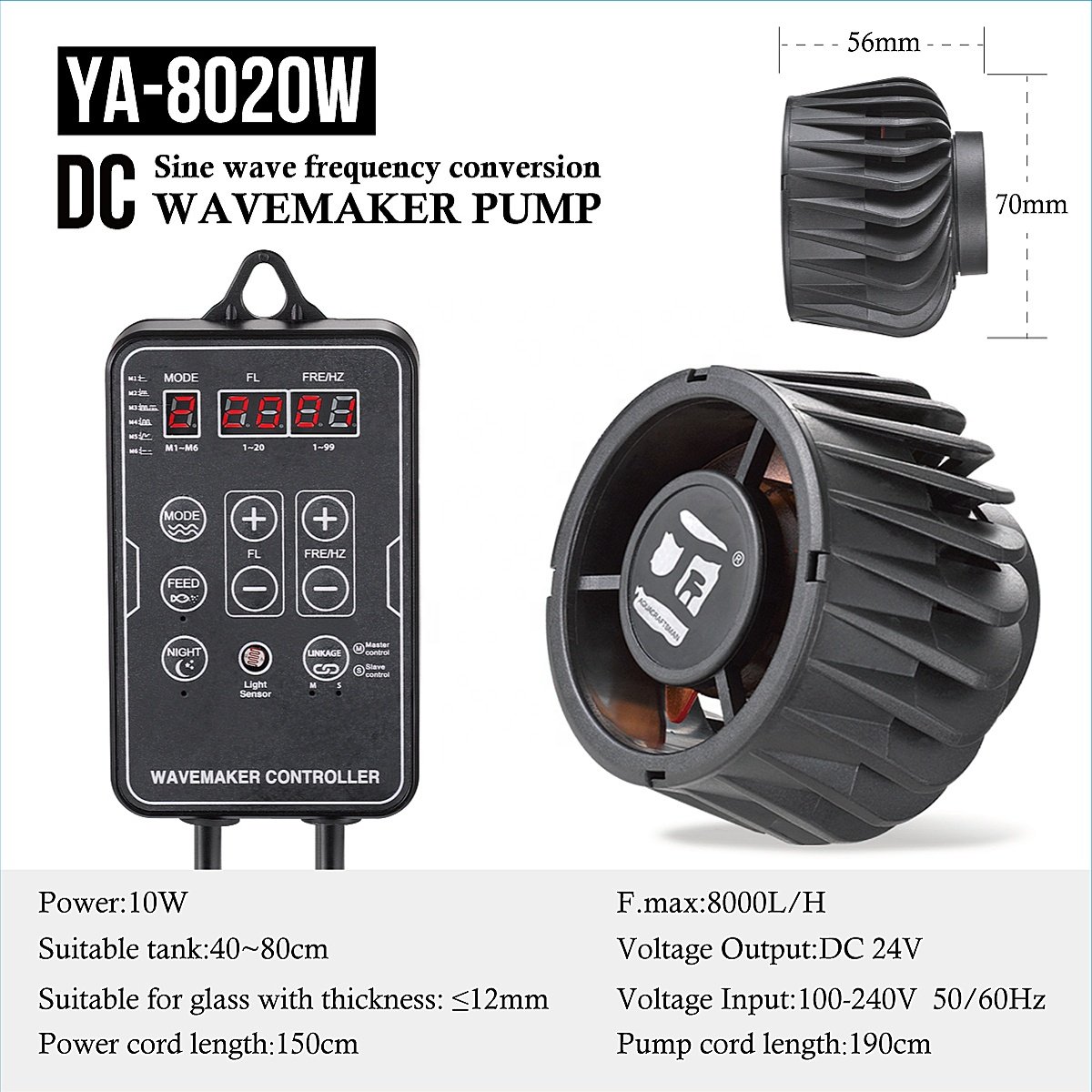 High Quality Dc Wave Maker Aquarium Mini Adjustable Wave Making Pump Saltwaterr Wave Maker For Fish Tank