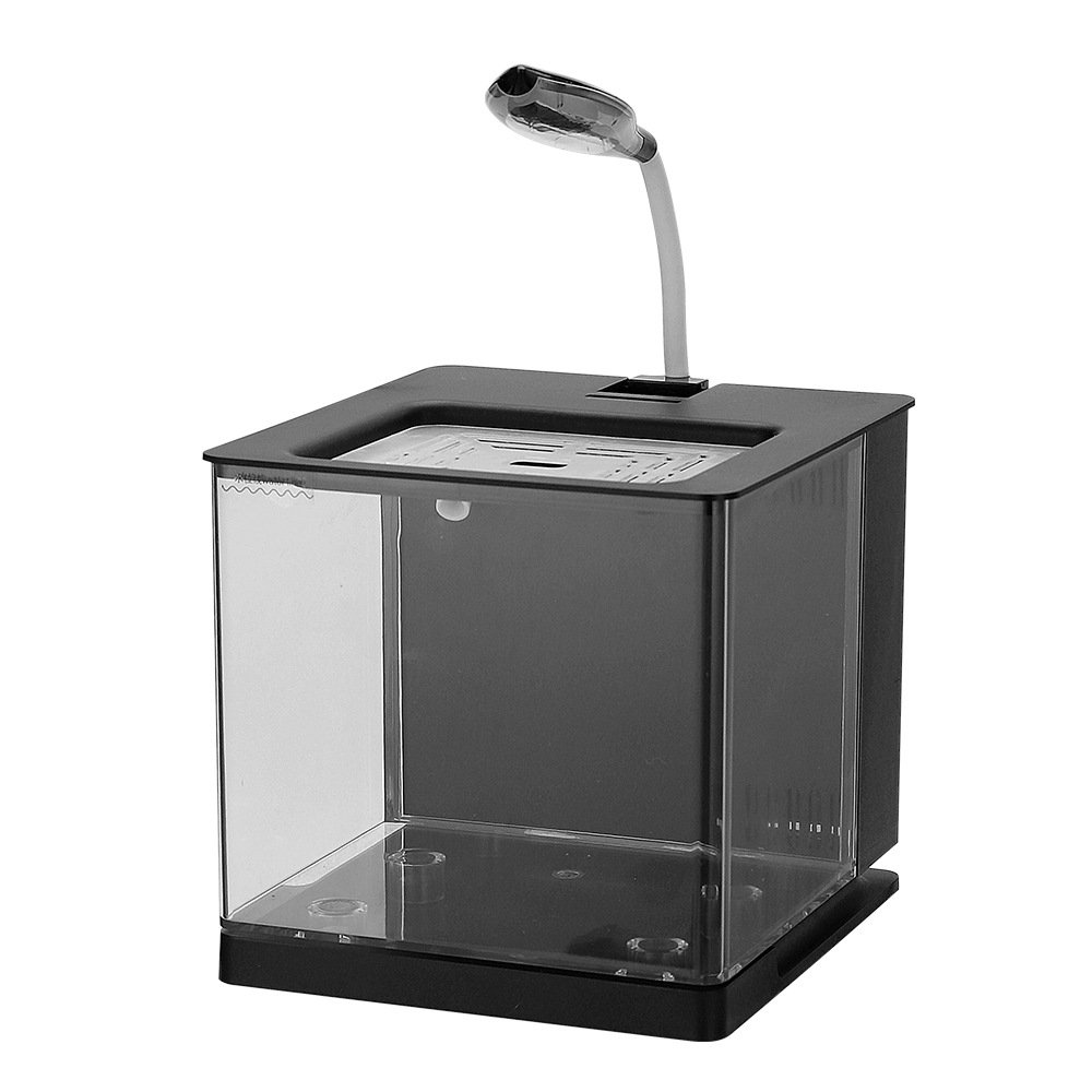 Betta guppy HD plastics aquarium terrarium home table decor office Desktop fish tank simple small Aquariums