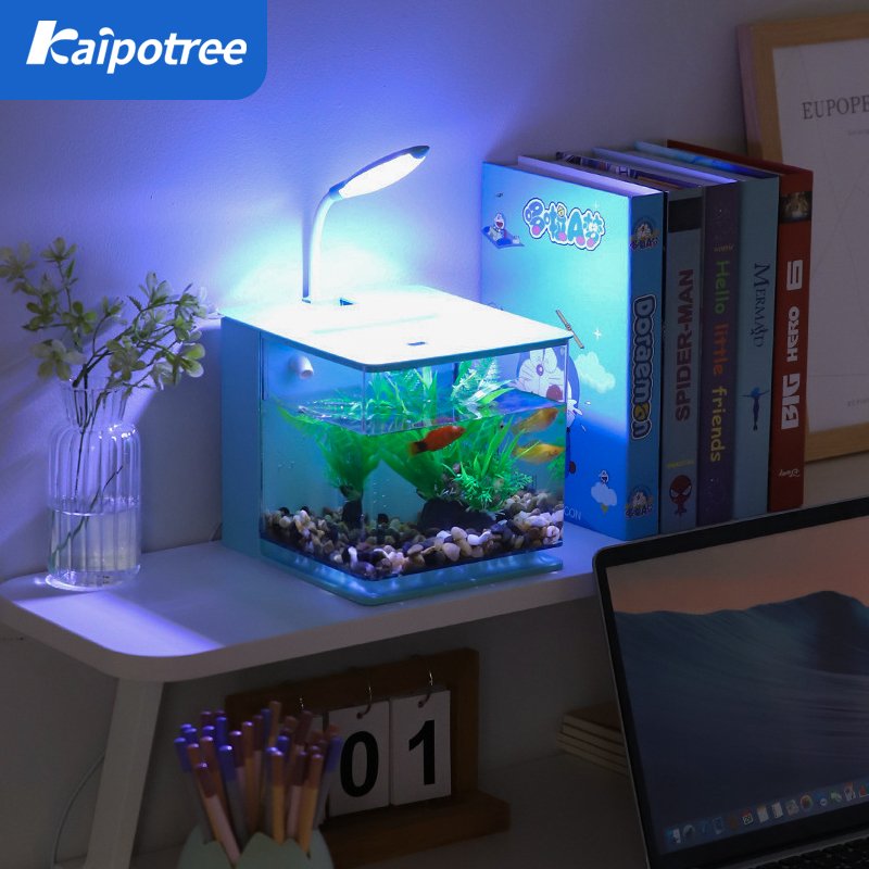 Betta guppy HD plastics aquarium terrarium home table decor office Desktop fish tank simple small Aquariums
