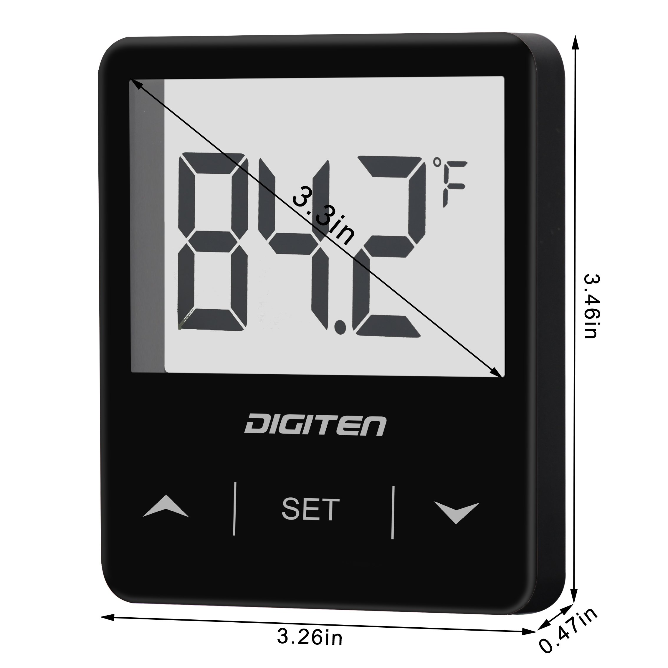 Large LCD Display with Temperature Sensor Stick On Aquarium Thermometer Fish Tank Thermometer