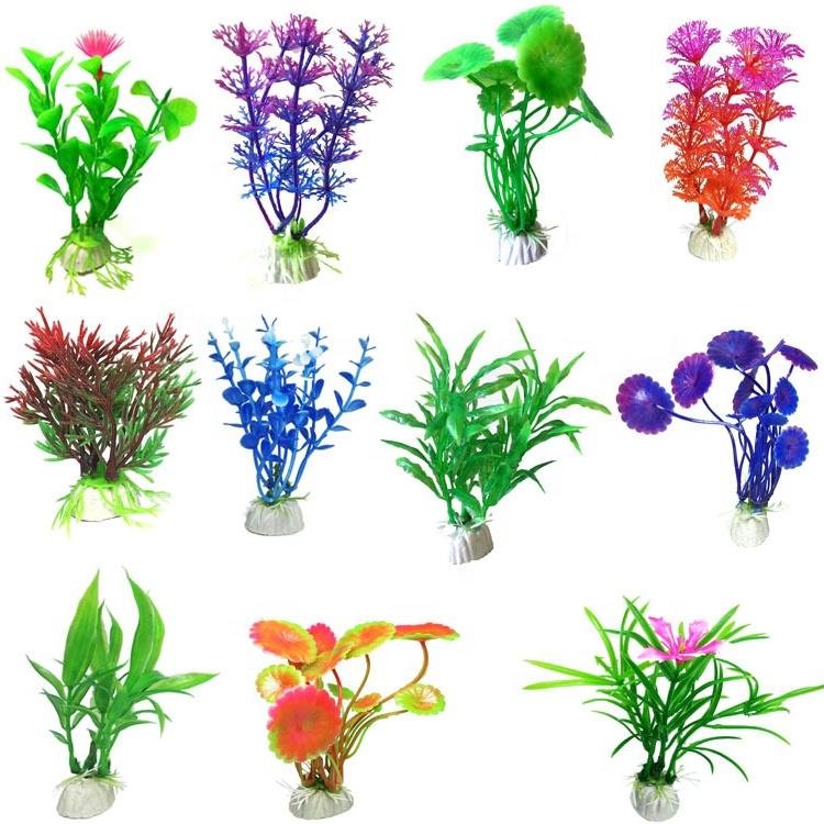 Aquarium Artificial Plastic Plants Decoration Artificial Seaweed Water Plants for Aquarium, Fish Tank Plant Decorations