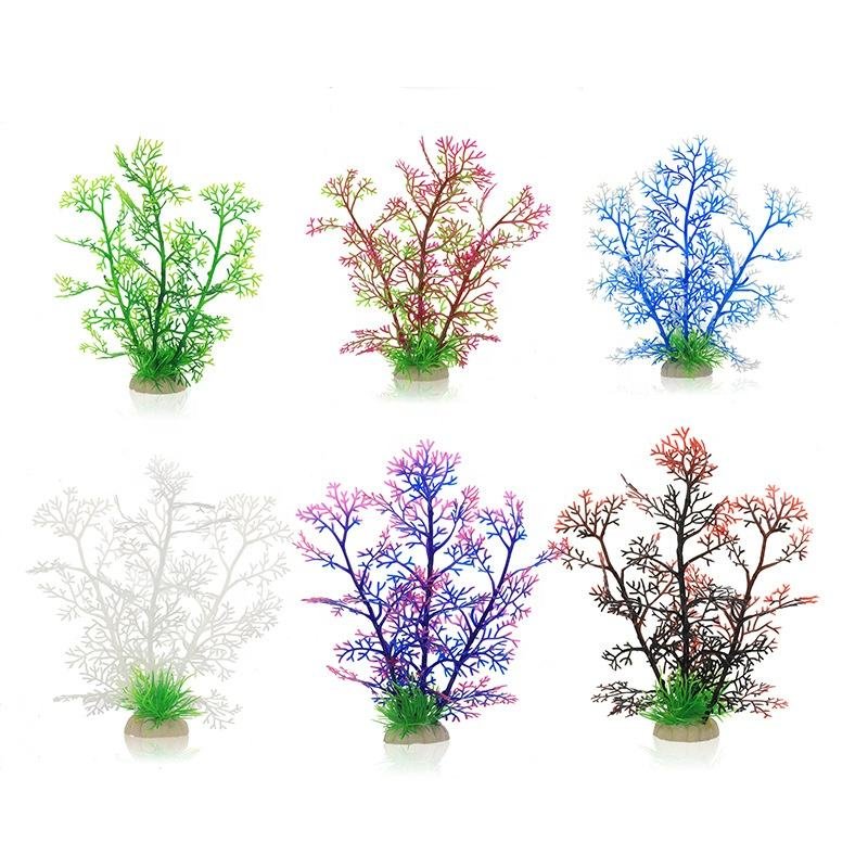 Aquarium Artificial Plastic Plants Decoration Artificial Seaweed Water Plants for Aquarium, Fish Tank Plant Decorations