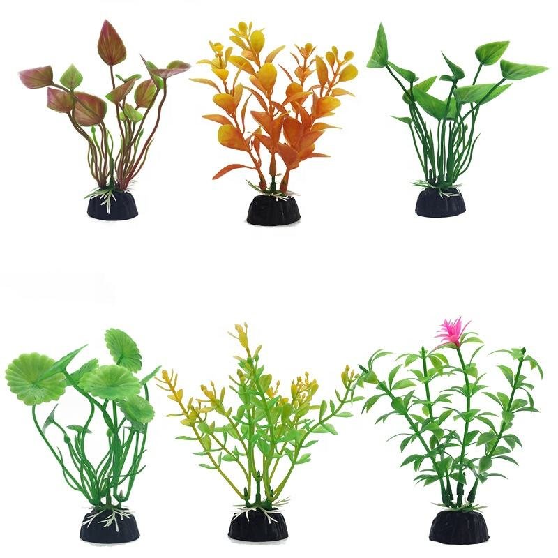 Aquarium Artificial Plastic Plants Decoration Artificial Seaweed Water Plants for Aquarium, Fish Tank Plant Decorations