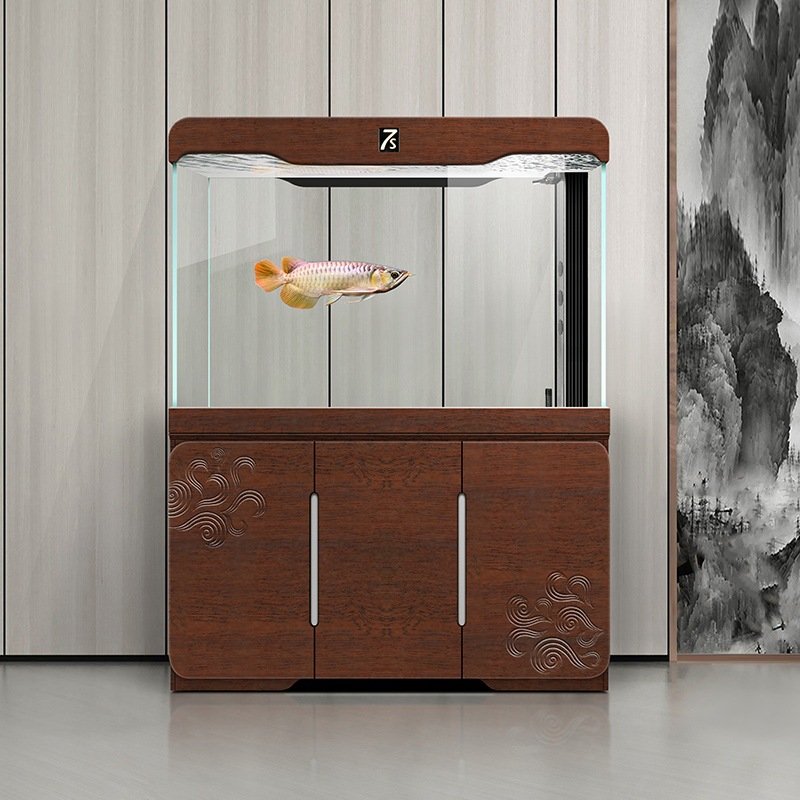 Rame fish tank series7sXinran living room large change water ultra-white glass self-circulating bottom filter aquarium