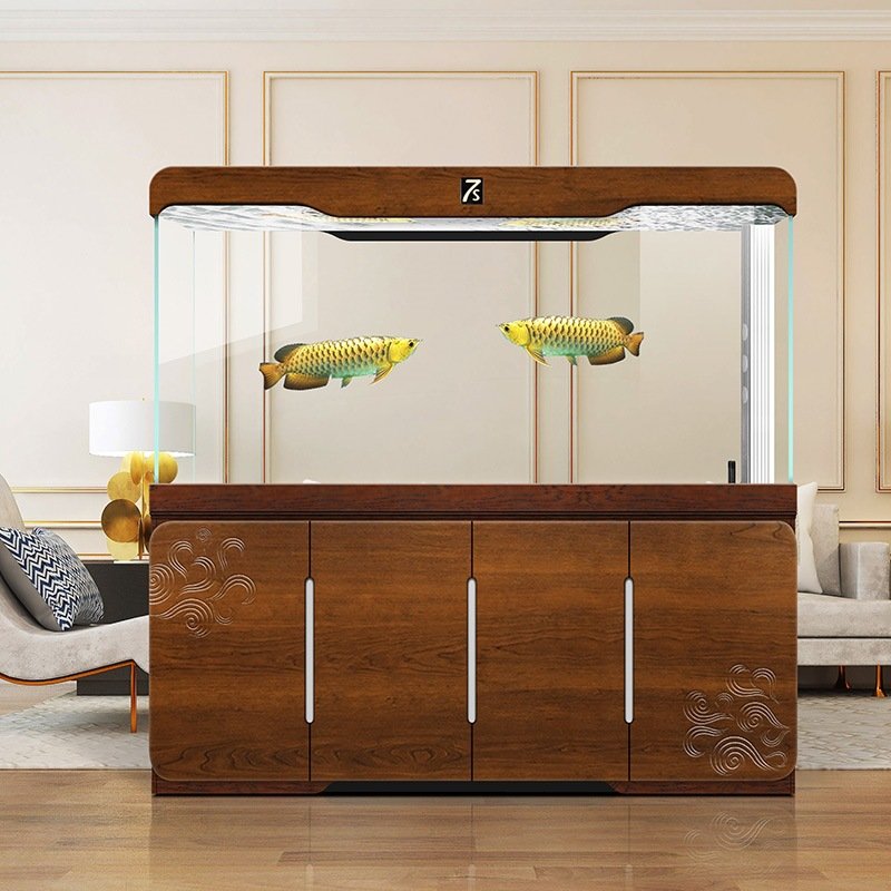 Rame fish tank series7sXinran living room large change water ultra-white glass self-circulating bottom filter aquarium