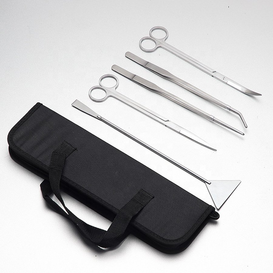 2024 Aquarium Tank Aquatic Plant Tools Sets Set For Fish Tank Aquascape Tools Sets Aquarium Tweezers Stainless