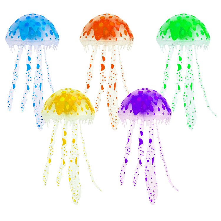 New Arrival Environmentally Friendly Aquarium Artificial Silicone Jellyfish Tank Landscape Decoration