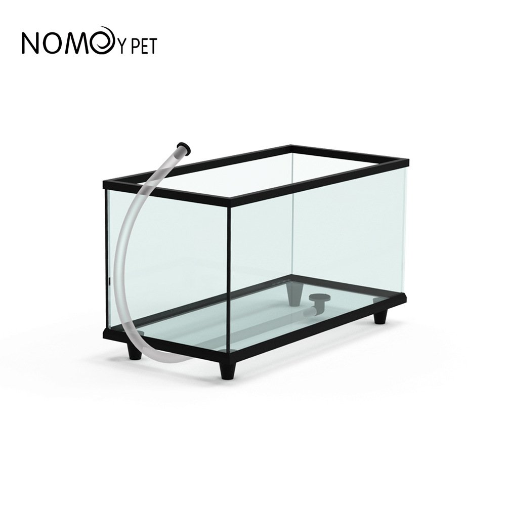 NOMOY PET new design bottom drain glass paludarium tank fish aquarium turtle tank reptile tank
