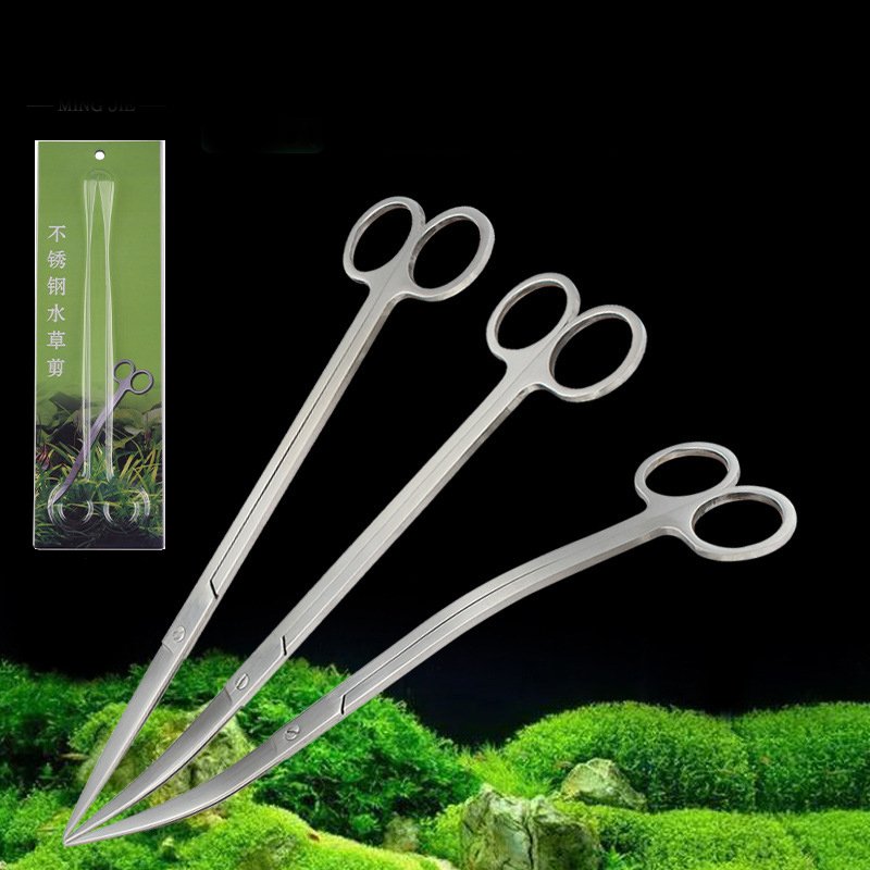 Aquarium Curved Scissors Wavy Scissors aquarium tools fish tank accessories 430 stainless steel