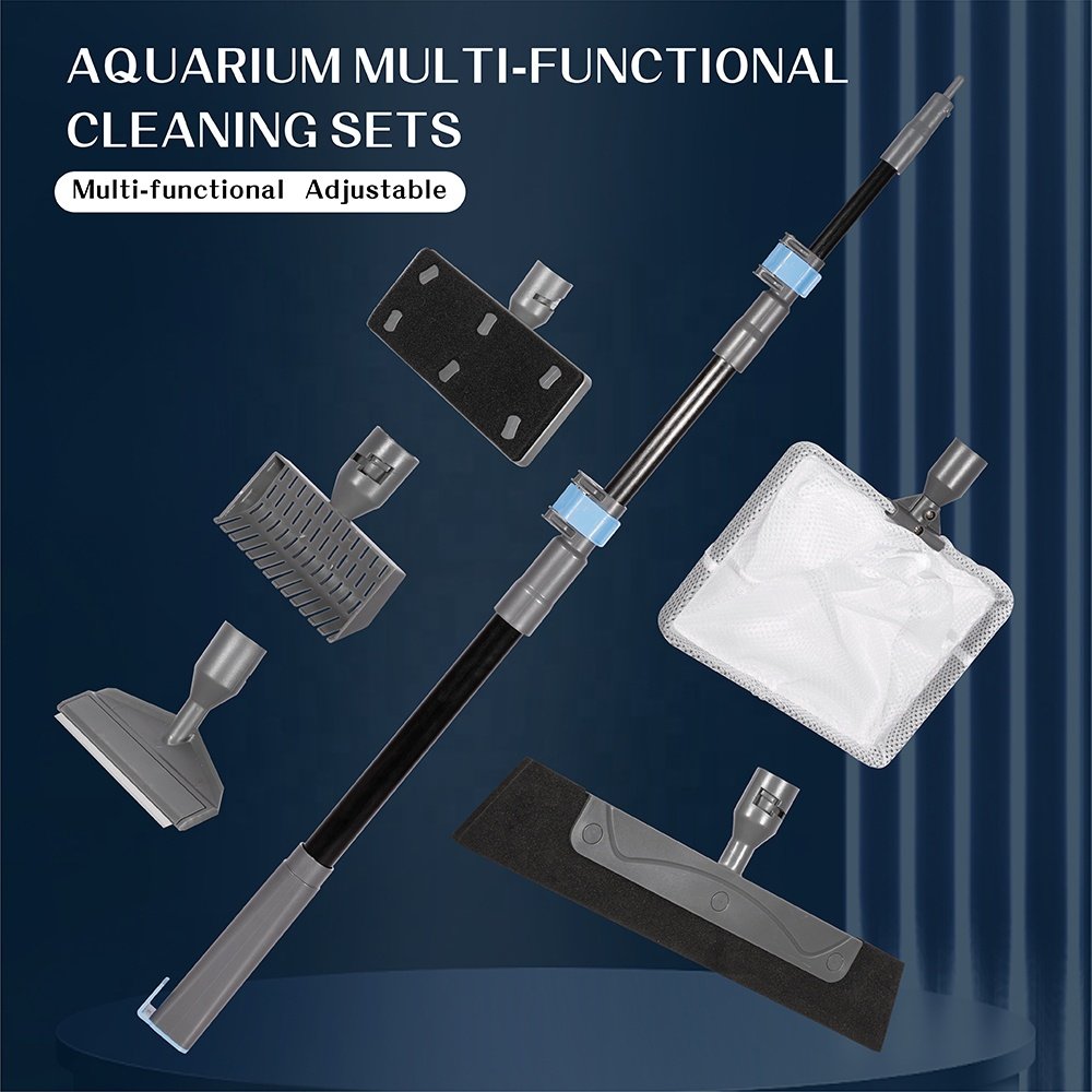 Wholesale Aquarium Tools Algae Scraper Sponge Pad Cleaning Brush Algae Scraper Scrubber 6 In 1 Cleaning Tools Set For Fish Tank