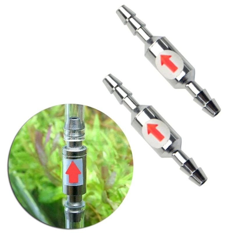 Aquarium Stop Valve Anti-carbon Dioxide CO2 Check Valves Stainless Steel Bubbler Refiner For Carbon Dioxide Equipment
