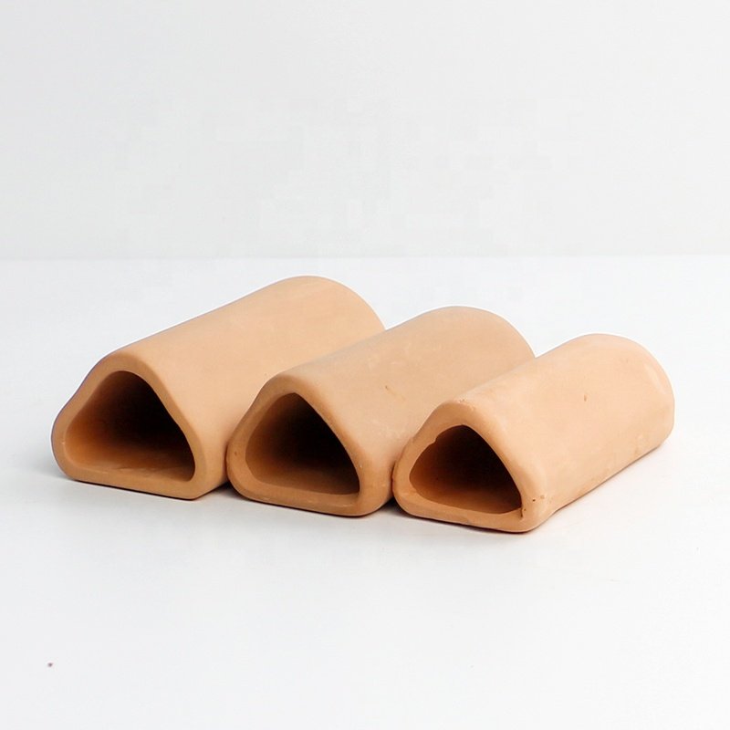 White Plecos Pottery Shrimp Tube Shelter Cave for Breeding Hiding Hatching Decoration Fish Tank Aquarium