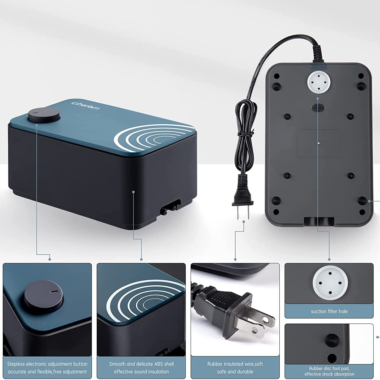Cherlam Factory Cost Aquarium Accessories Fish Tank USB Air Pump Oxygenation Aquarium Pump Aerator