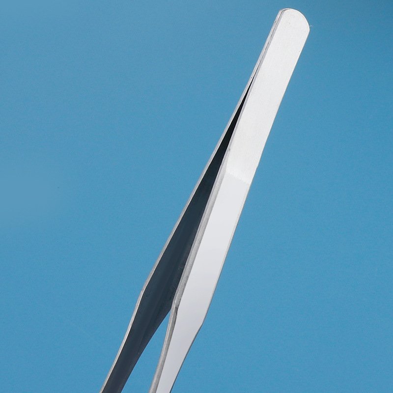 27CM/38CM Stainless Steel Straight and Curved Tweezers Aquarium Tweezers with Rubber Tips Long Handle Reptile Feeding Tongs