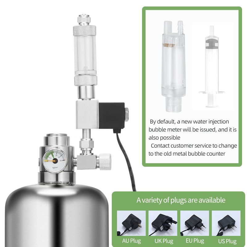 Wholesale Safety explosion-proof co2 solenoid valve CO2 Cylinder set DIY homemade CO2 generators For Aquarium Equipment