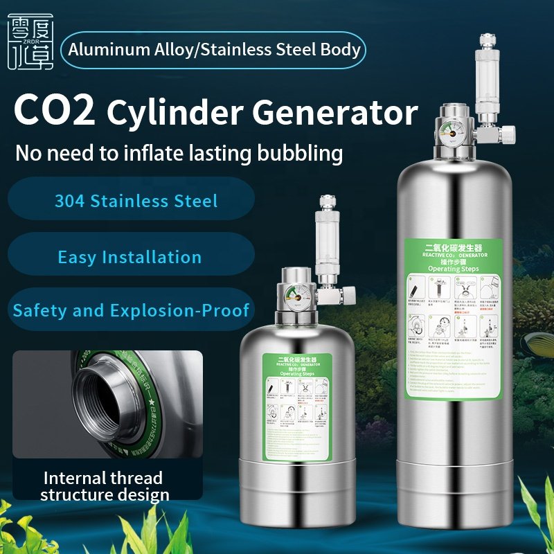 Wholesale Safety explosion-proof co2 solenoid valve CO2 Cylinder set DIY homemade CO2 generators For Aquarium Equipment