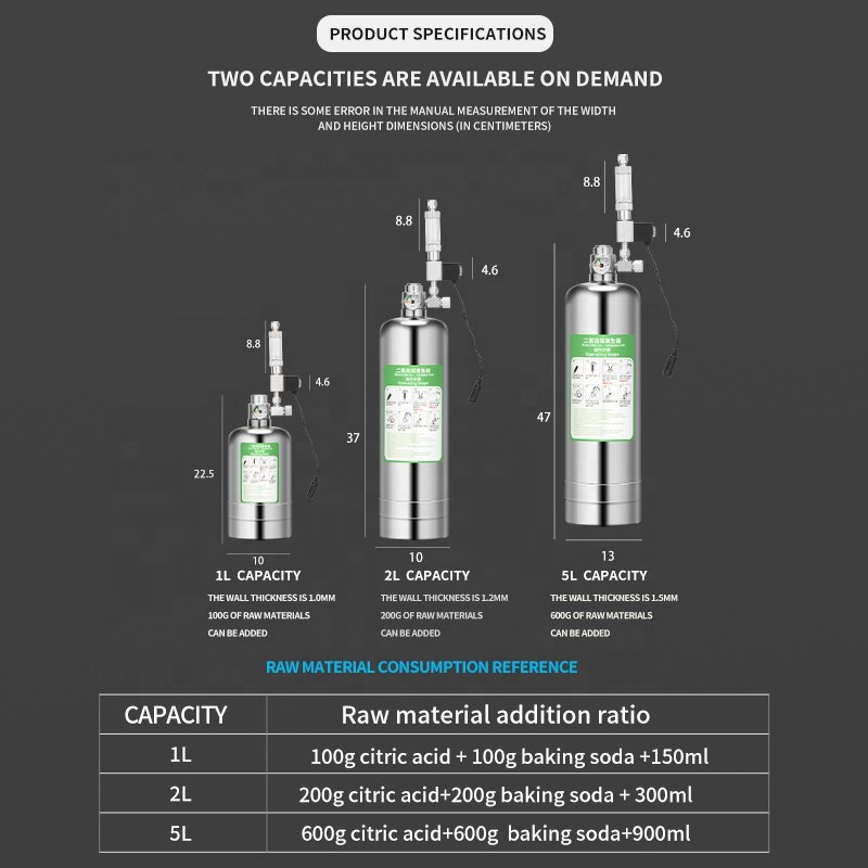 Wholesale Safety explosion-proof co2 solenoid valve CO2 Cylinder set DIY homemade CO2 generators For Aquarium Equipment