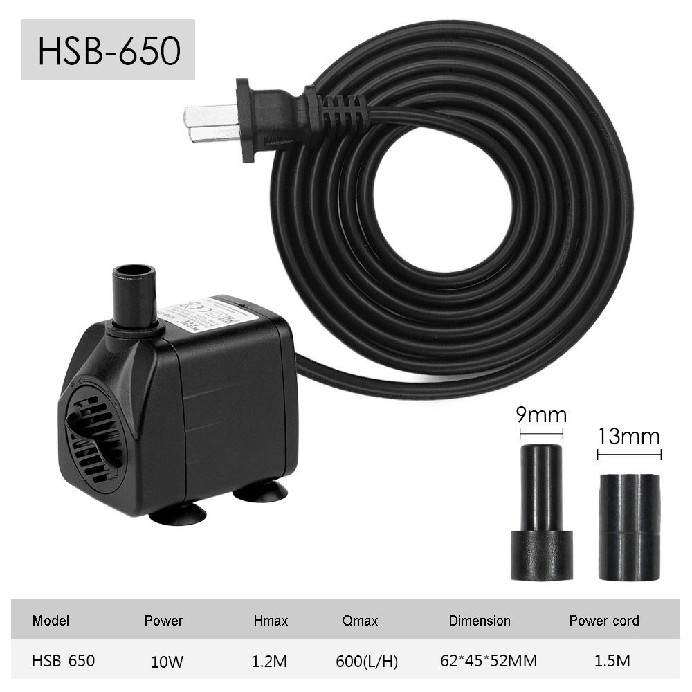 Hsbao 220-5000L/H Pet fountain Air Cooler Pump Submersible Fountain Water Feature Pond Pump Aquarium hydroponics Water Pump