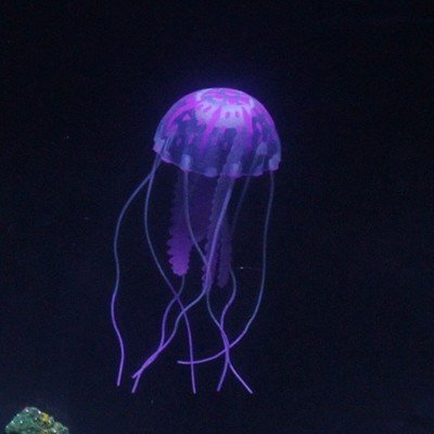 Wholesale aquarium fish tank decoration luminous jellyfish simulation floating fluorescence silicone jellyfish