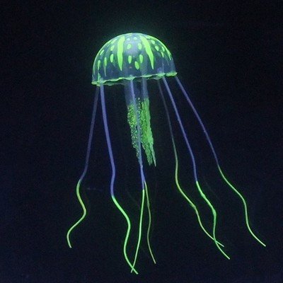 Wholesale aquarium fish tank decoration luminous jellyfish simulation floating fluorescence silicone jellyfish