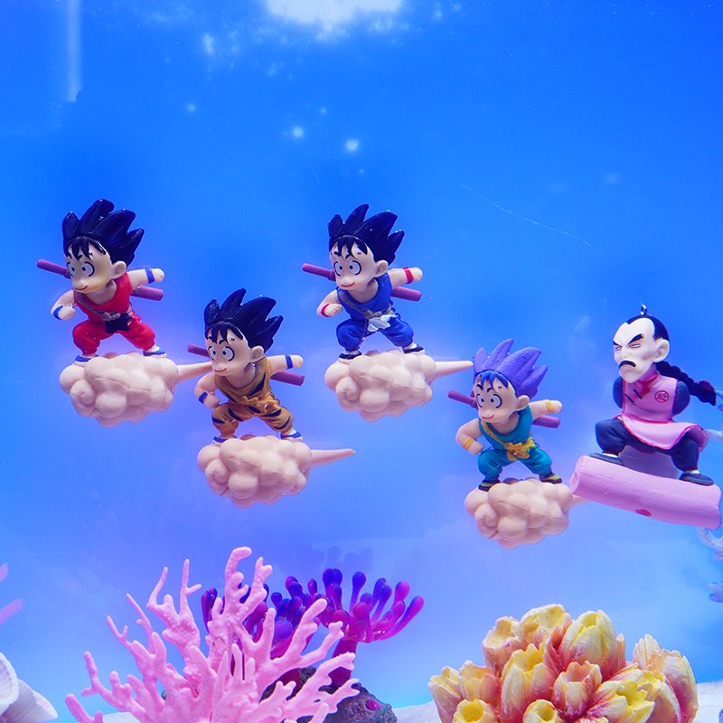 Hot Sale Dragon Ball Goku PVC Model Vinyl Figure Aquarium Floating Ornaments Decoration for Fish Tanks