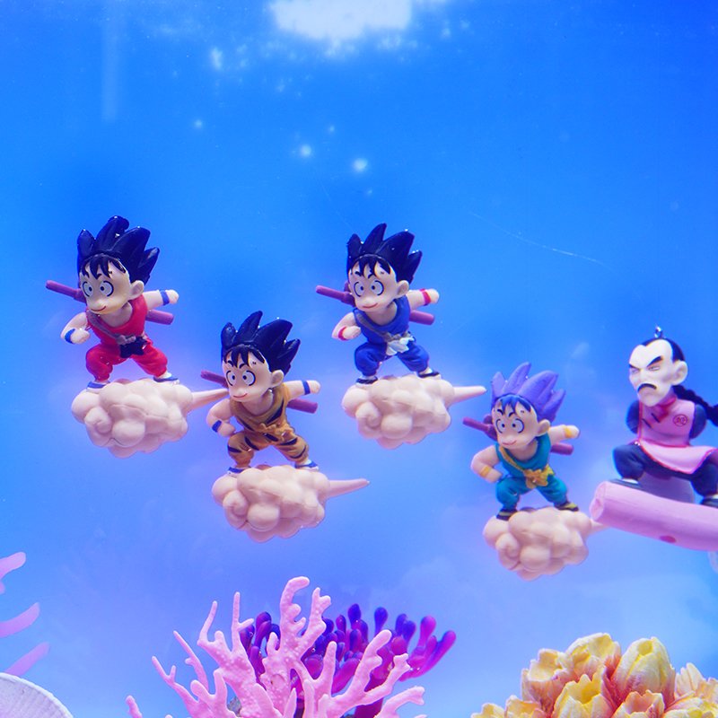 Hot Sale Dragon Ball Goku PVC Model Vinyl Figure Aquarium Floating Ornaments Decoration for Fish Tanks