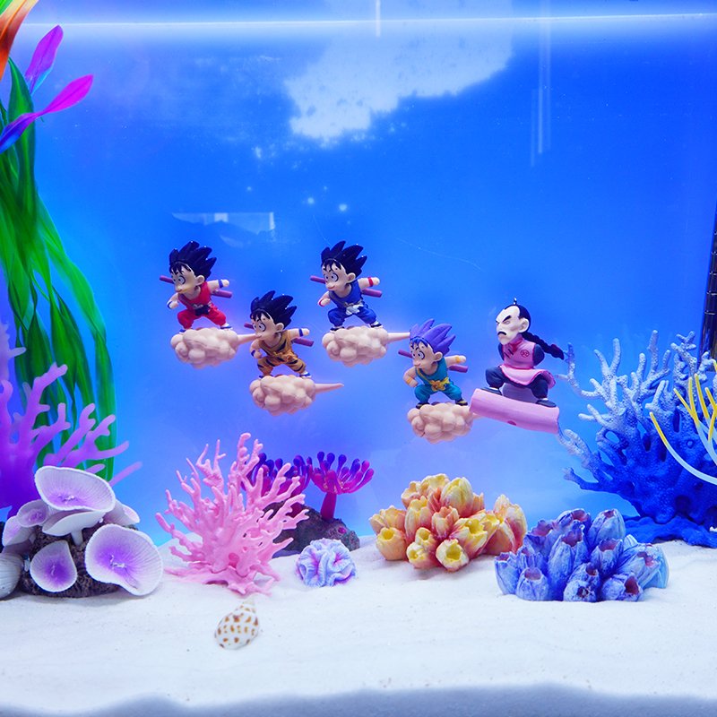 Hot Sale Dragon Ball Goku PVC Model Vinyl Figure Aquarium Floating Ornaments Decoration for Fish Tanks